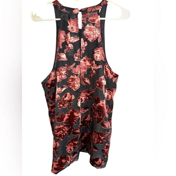 Adiva Lined Dressy Tank with Velvet Like Flowers, Size Large, NWT - Picture 3 of 4